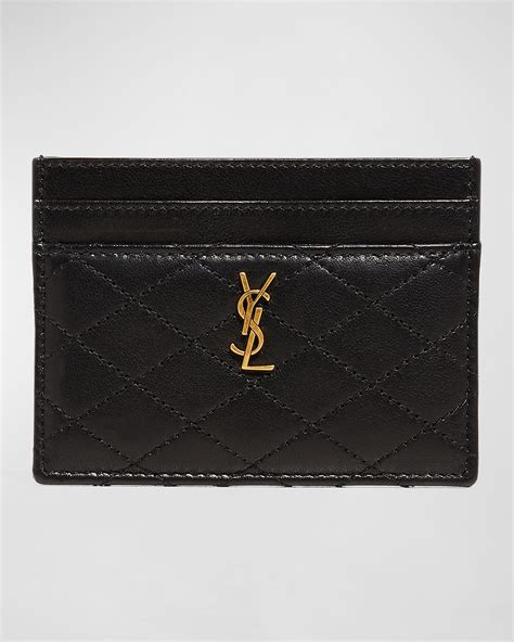 pebbled leather zip card case ysl|YSL lambskin case.